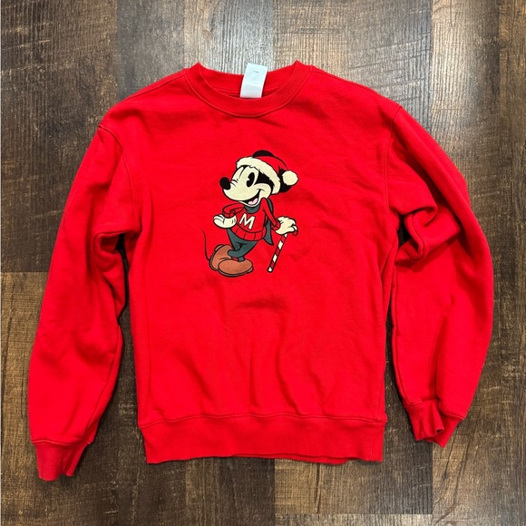 Disney Tops - Disney Red women’s Crewneck Sweater with vintage Mickey Mouse graphic